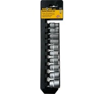 Набор торцевых головок NIKONA 3/8", 10-22мм, пластиковый держатель, 10пр 09-895