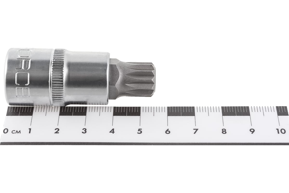 Головка-бита SPLINE 12-лучевая с отверстием (M14; 1/2"; L-55 мм ...