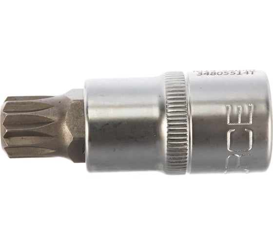 Головка-бита SPLINE 12-лучевая с отверстием (M14; 1/2"; L-55 мм) ROCKFORCE RF-34805514T 1