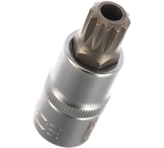 Головка-бита SPLINE 12-лучевая с отверстием (M14; 1/2"; L-55 мм) ROCKFORCE RF-34805514T
