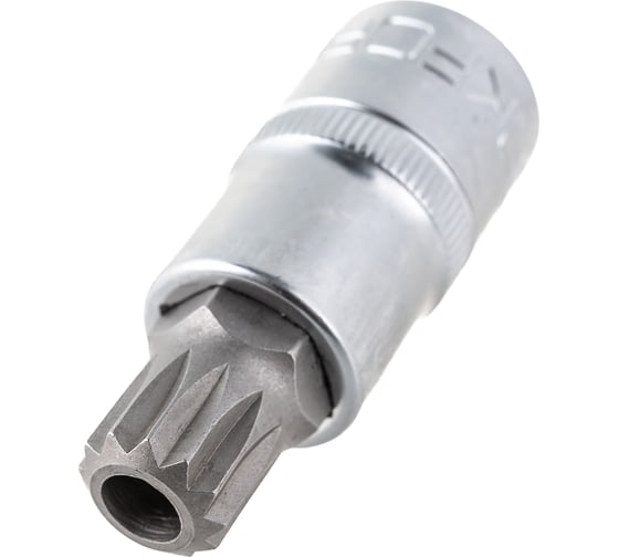 Головка-бита SPLINE 12-лучевая с отверстием (M14; 1/2"; L-55 мм) ROCKFORCE RF-34805514T
