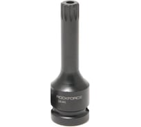 Головка-бита SPLINE глубокая ударная с отверстием (M12; 1/2") ROCKFORCE RF-24807812T