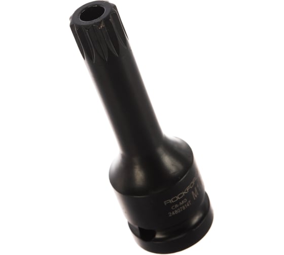 Головка-бита SPLINE глубокая ударная с отверстием (M14; 1/2") ROCKFORCE RF-24807814T