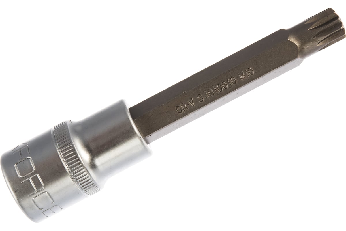 Головка-бита SPLINE 12-лучевая Premium (M10; 1/2"; L-100 мм) ROCKFORCE ...