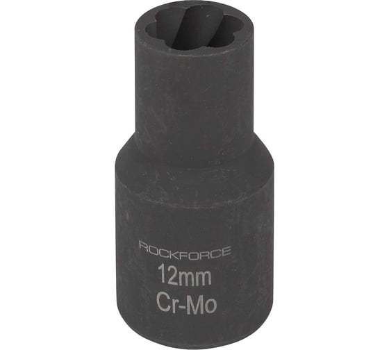 Головка-экстрактор для поврежденных болтов/гаек (12 мм; 1/2") ROCKFORCE RF-90612(46687) 1