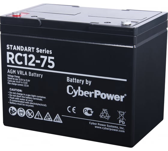 Батарея аккумуляторная SS (12 В; 75 Ач) CYBERPOWER RС 12-75