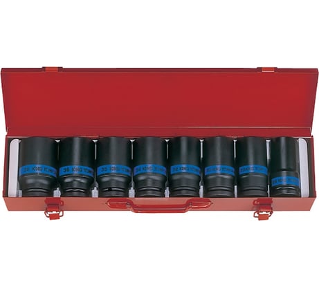 Набор ударных торцевых головок (8 шт; 26-38 мм; 3/4"; 6-гранные) KING TONY 6409MP10