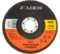 Круг лепестковый торцевой А80, тип 1, 125x22.23 мм ZOLDER ЭК000144921