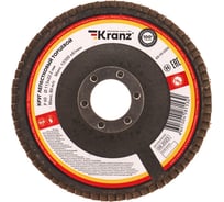 Круг лепестковый торцевой P60, 115x22.2 мм KRANZ KR-90-0006