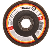 Круг лепестковый торцевой P120, 115x22.2 мм KRANZ KR-90-0009