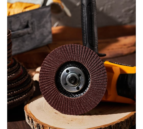 Круг лепестковый торцевой P120, 125x22.2 мм KRANZ KR-90-0017