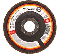 Круг лепестковый торцевой P80, 115x22.2 мм KRANZ KR-90-0007