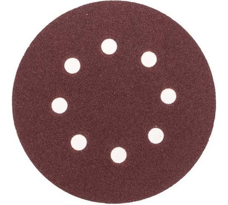 Диск абразивный на ворсовой основе, на липучке, перфорированный P60, 125 мм, 10 шт KRANZ KR-91-1165