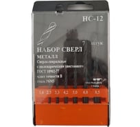 Набор сверл по металлу НС12 (7 шт; 1.6-8.5 мм) БИЗ НС12-NCM