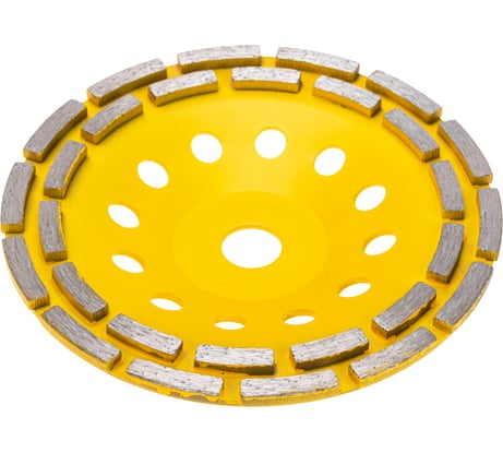 Чашка алмазная шлифовальная, двухрядная 180x22.2 мм KRANZ KR-90-0253