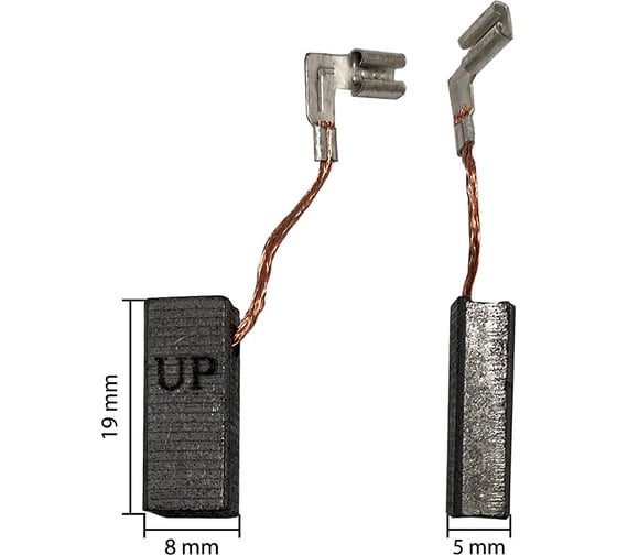Щетка графитовая для BOSCH GBH2-24/2-26/2-28 (аналог 1617000525) 5x8х19 мм UNITED PARTS 90-0427