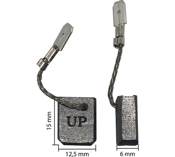 Щетка графитовая для METABO WE/WEV/WEP15/17-125/150 (аналог 316055770) 6x12.5x15 мм UNITED PARTS 90-0830