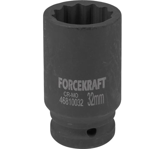 Головка ударная глубокая 32 мм, 3/4"DR, 12-гранная Forcekraft FK-46810032(58425)