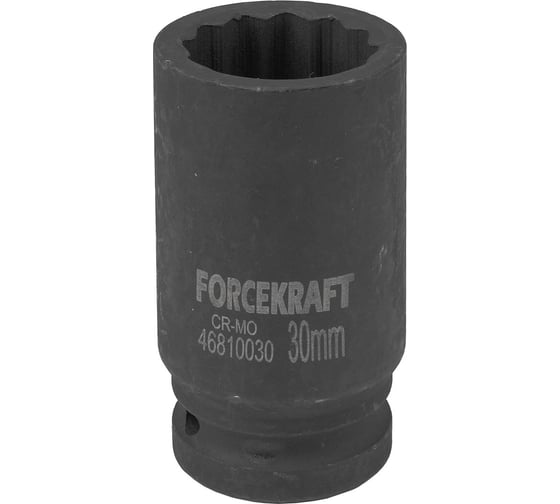 Головка ударная глубокая 30 мм, 3/4"DR, 12-гранная Forcekraft FK-46810030(58424) 1