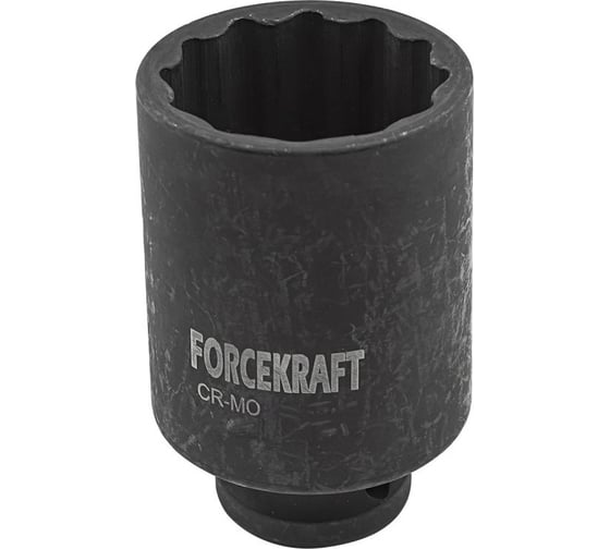 Головка ударная глубокая 24 мм, 3/4"DR, 12-гранная Forcekraft FK-46810024(58422)