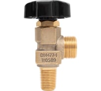 Вентиль для баллонов ВК-2 Gigant (кислород/азот/аргон/гелий/углекислота; латунь; подключение W19.2; выход G3/4) GT-107GS