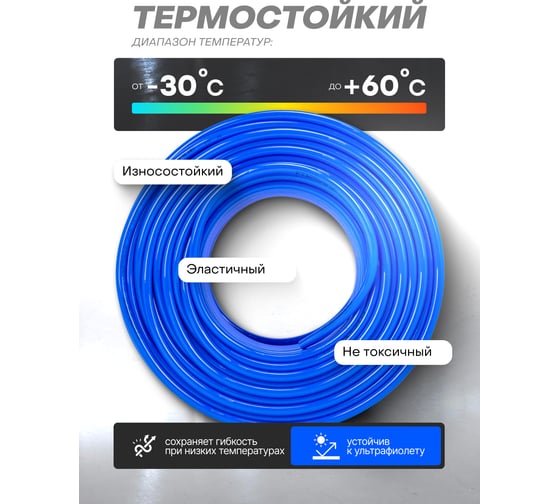 Шланг полиуретановый 10х8 мм, 100 м Forsage F-PU-1080(58712)