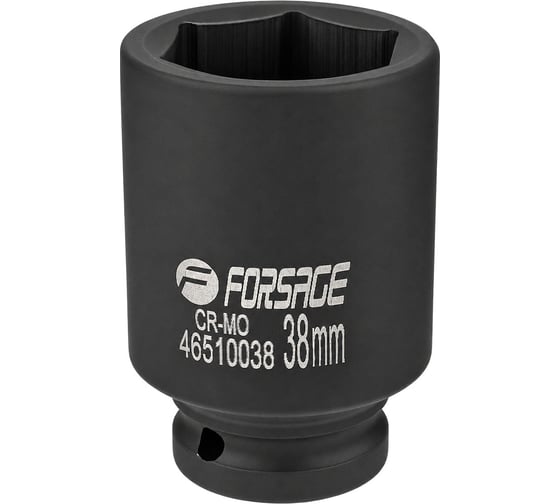 Головка ударная глубокая 6-гранная 38 мм, 3/4"DR Forsage F-46510038(6962)