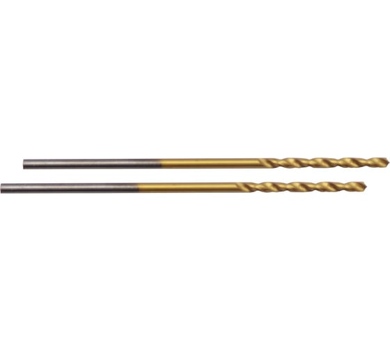 Сверло по металлу 1.0x34(12) мм, 2 шт, Cobalt 5% TOP Hilberg CO010 1