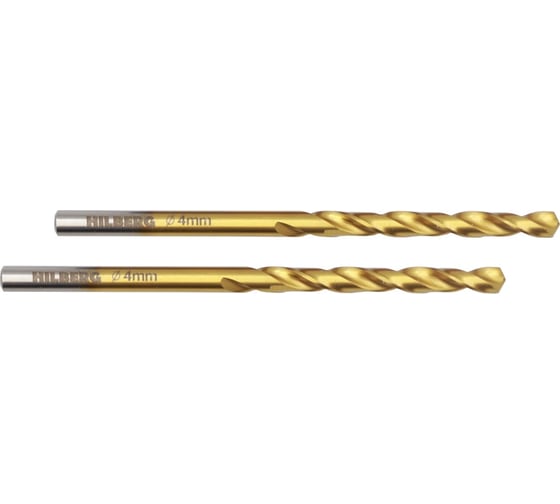 Сверло по металлу 4.0x75(43) мм, 2 шт, Cobalt 5% TOP Hilberg CO040 1