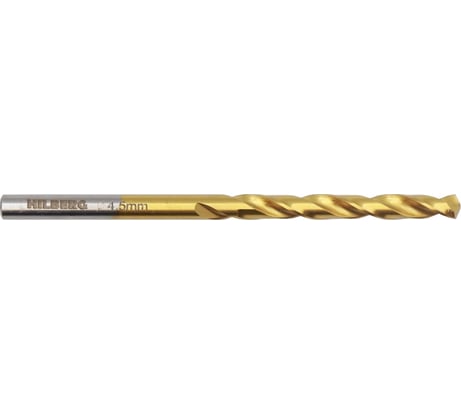Сверло кобальтовое по металлу Hilberg 4.5x80(47) мм Cobalt TOP, CO045