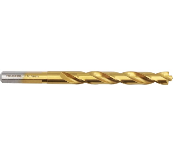 Сверло по металлу 10.5x133(87) мм Cobalt 5% TOP Hilberg CO105 1