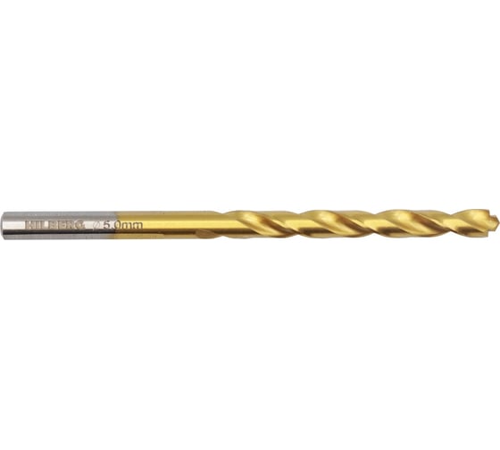 Сверло по металлу 5.0x86(52) мм Cobalt 5% TOP Hilberg CO050 1