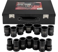 Набор головок ударных глубоких 1"DR, 12-гранные, 14 предметов (22-60 мм) Forcekraft FK-8152-9MPB(58400)