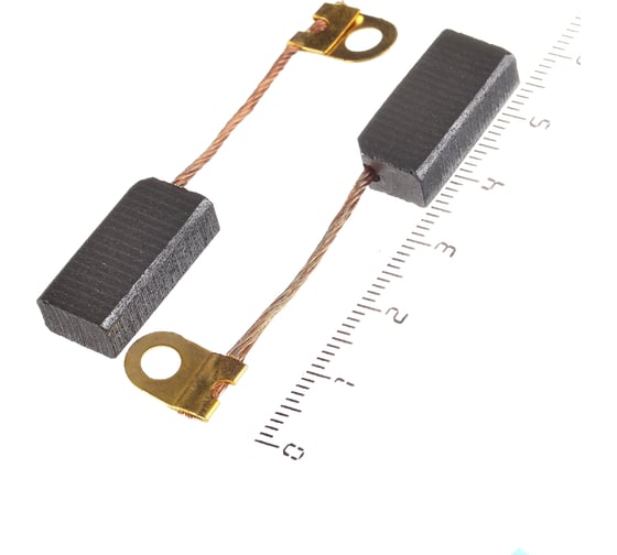 Угольные щетки для эл-инст. YG-123, REBIR IE-5107, IE-5708, клемма, 6х10х20 мм, 10 шт TORGWIN T416585