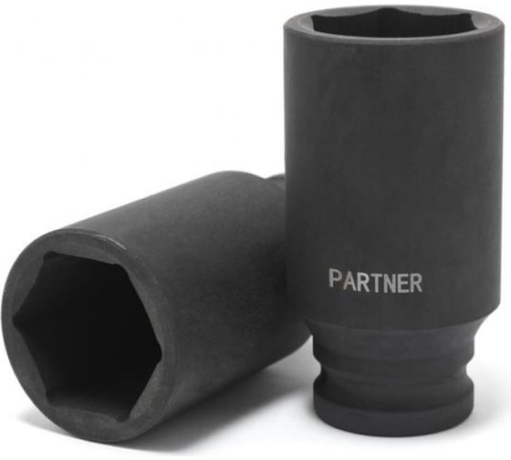 Головка ударная глубокая 6-гранная 38 мм, 1/2"DR Partner PA-4458538(13084)