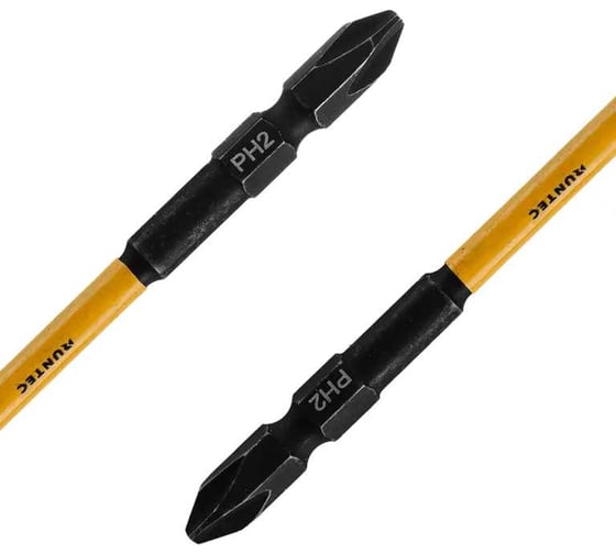 Бита ударная двусторонняя H6.35 110 мм, PH2/PH2, 5  шт Runtec RT-IBD110