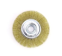 Щетка дисковая 125x12x22.2 мм на УШМ, ворс гофрированная латунированная сталь 0.30 мм (13-061) EuroBrush EB-MCBT4