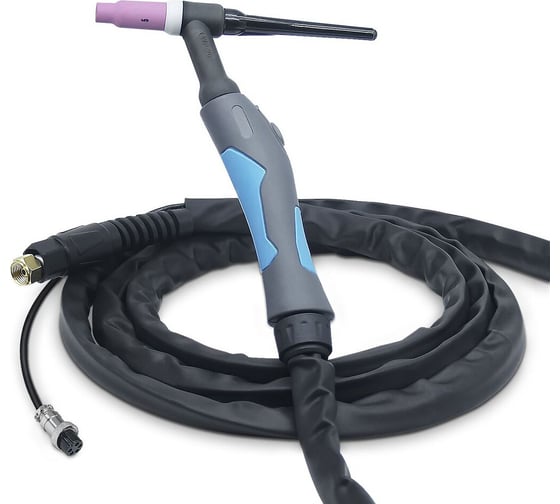 Горелка TIG WP 26 FX (4 м, M16x1.5+2 pin, воздушное охлаждение, AC160А/DC250A, 0.5-3.2 мм) энаргит WP26FX-4-M16-2P