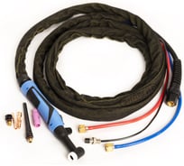 Горелка TIG WP 18FXV (4 м, M16x1.5+2 pin, водяное охлаждение, AC250А/DC350A, 0.5-4.0 мм) энаргит WP18FXV-4-M16-2P