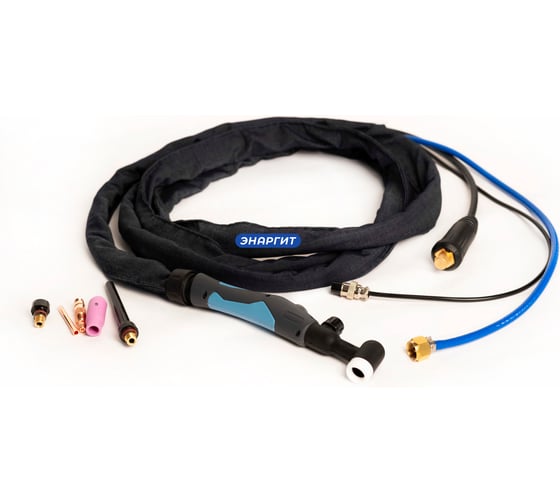 Горелка TIG WP 17 FXV (4 м, M16x1.5+2 pin, вилка 35-50, воздушное охлаждение, AC120А/DC150A, 0.5-2.4 мм) энаргит WP17FXV-4-M16-2P-3550 1