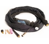 Горелка TIG WP 17 FXV (4 м, M16x1.5+2 pin, воздушное охлаждение, AC120А/DC150A, 0.5-2.4 мм) энаргит WP17FXV-4-M16-2P