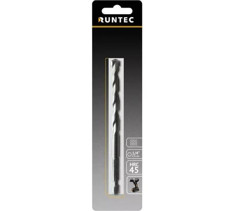Сверло по бетону HRC45 6x100 мм, HEX RUNTEC RT-DC6