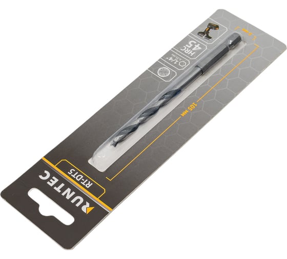 Сверло по дереву HRC45 5x105 мм, HEX RUNTEC RT-DT5