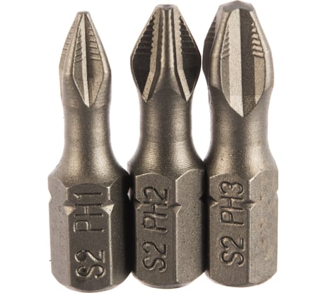 Набор бит №1 (3 шт; 25 мм; PН1/PН2/PН3) Quadro Torsion 490001