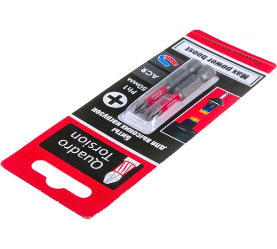 Бита (2 шт; PH1; 50 мм; 1/4) Quadro Torsion 410150-2