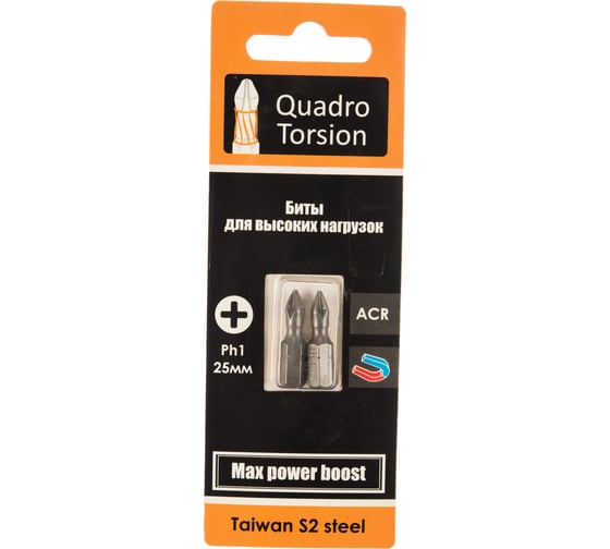 Бита (2 шт; PH1; 25 мм; 1/4) Quadro Torsion 410125-2