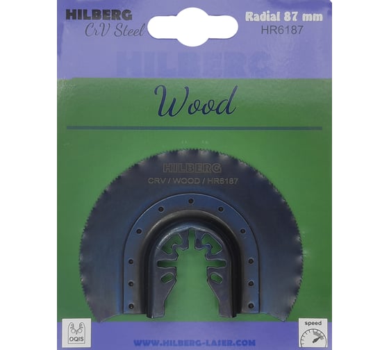 Полотно пильное по древесине Radial CrV 87 мм Hilberg HR6187