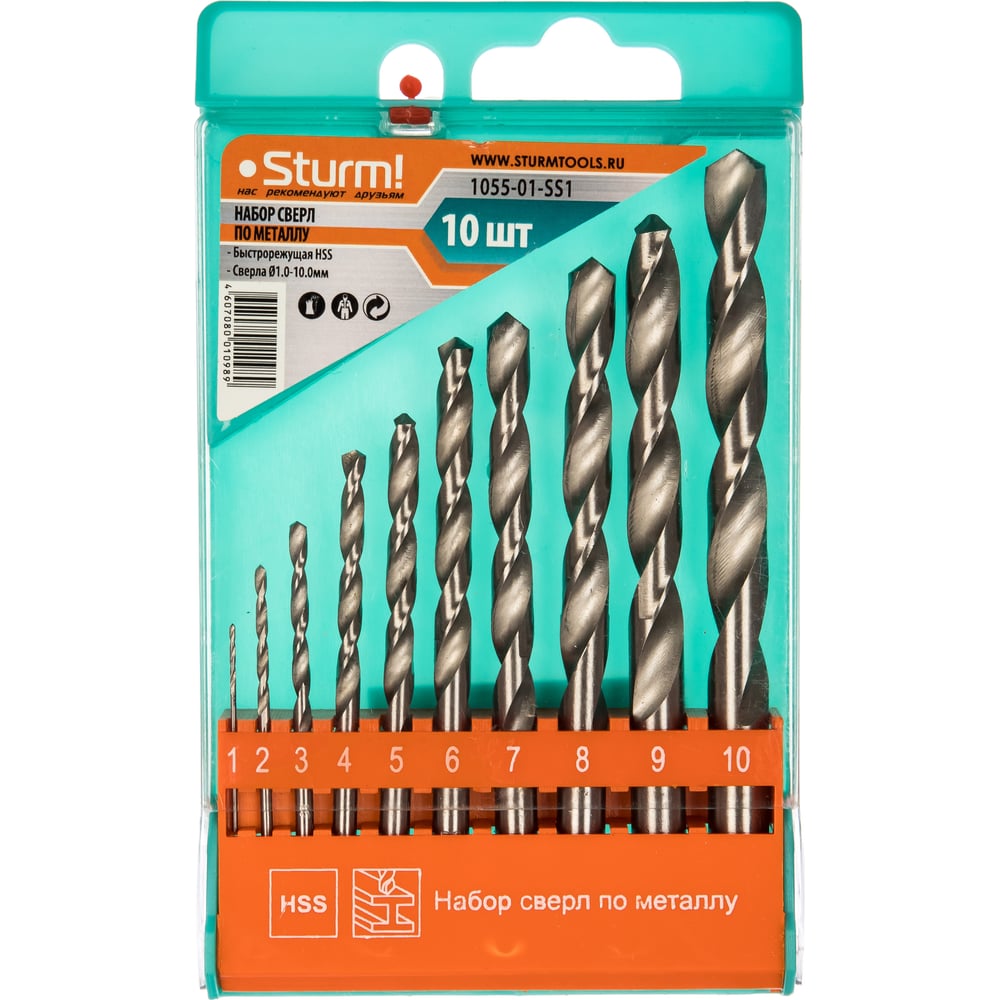 Набор сверл (10 шт.) Sturm 1055-01-SS1 - выгодная цена, отзывы ...