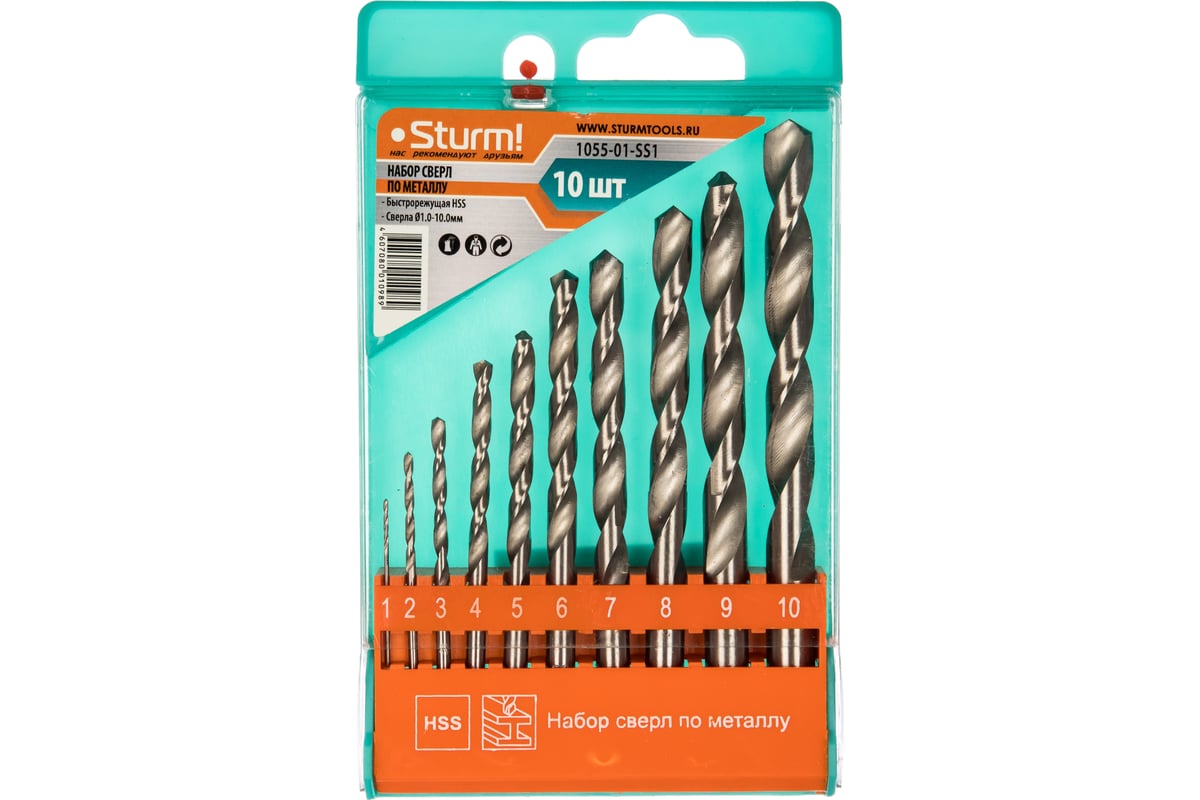 Набор сверл (10 шт.) Sturm 1055-01-SS1 - выгодная цена, отзывы ...