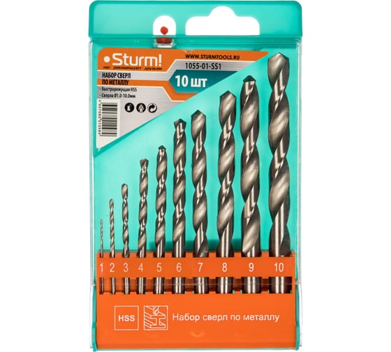 Набор сверл (10 шт.) Sturm 1055-01-SS1